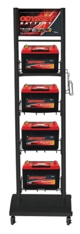 Odyssey Battery 4-Battery Display Rack (1 Wide X 4 High) 1
