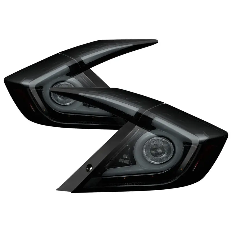 Spyder 16-18 Honda Civic 4 Door Light Bar Led Tail Lights - Black Smoke 1