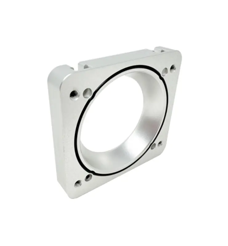 Torque Solution 06-21 Subaru Sti / 08-14 Subaru Wrx Big Bore 76Mm Throttle Body Adapter - Silver 1