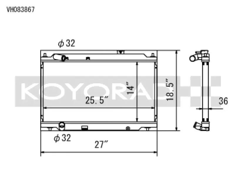 Koyo 94-01 Acura Integra With L15b7 Swap All-Aluminum Radiator 1