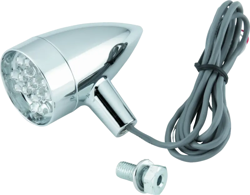 Bikers Choice Chrome Mini Turn Signal Amber Universal Custom 1