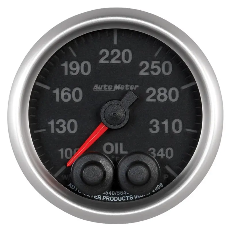 Autometer Elite 52Mm 100-340 Deg F Oil Temp Peak & Warn W/ Electronic Control Gauge 1