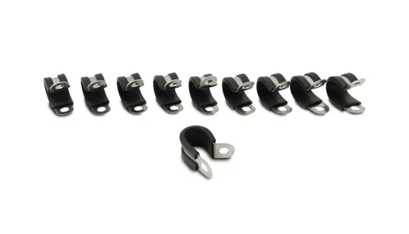 Vibrant Stainless Steel Cushion P-Clamp For 1.125In Od Hose (10 Pack) 1