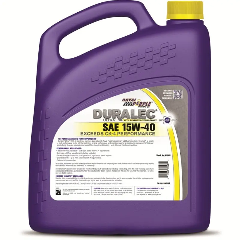 Royal Purple Duralec Ultra Diesel 15W-40 Ck-4 Motor Oil - 1 Gallon 1