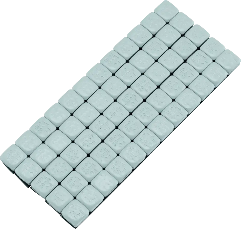 Bikemaster Square Wheel Weights Adhesive 1/4Oz Silver 1
