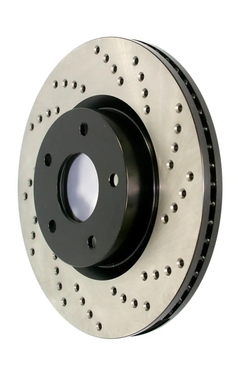 Stoptech 2018 Honda Civic Type R Cross Drilled Left Rear Rotor 1