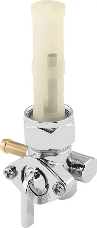 Bikers Choice Chrome 22Mm Petcock With Screen Left Outlet Custom 1