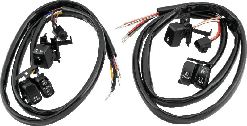 Twin Power 07-10 Big Twin And Xl Black Handlebar Switch Kit Does Not Include Audio Or Cruise 1