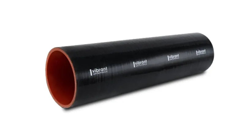 Vibrant Silicone Straight Hose Coupler 2.375In Id X 12.00In Long - Gloss Black 1