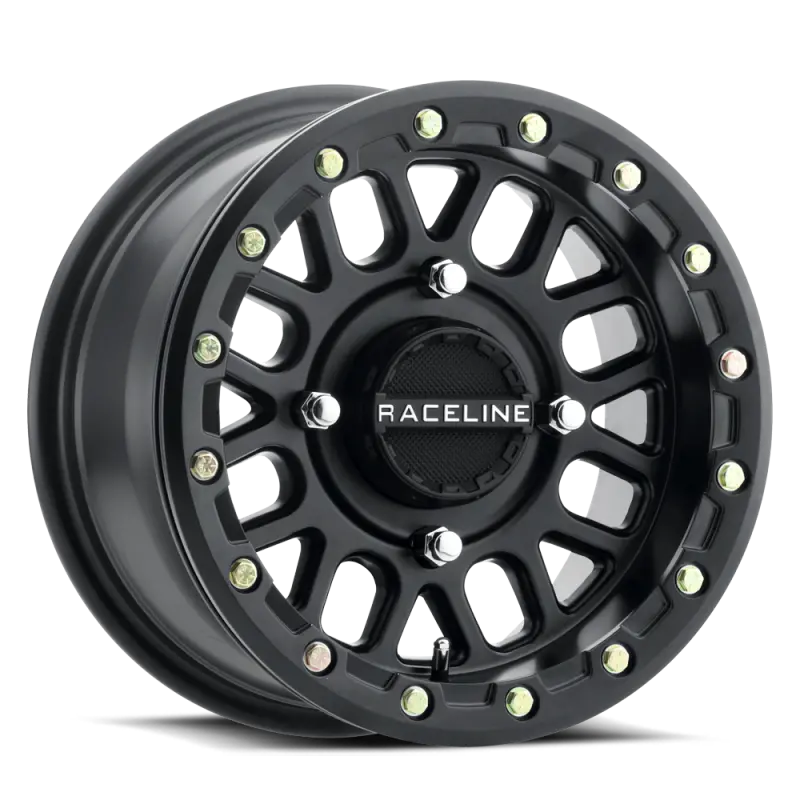 Raceline A92b Podium 15X6in / 4X137 Bp / 40Mm Offset / 110.18Mm Bore - Satin Black Beadlock Wheel 1