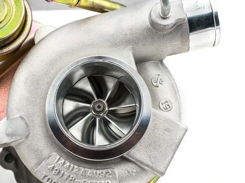 Forced Performance Subaru Sti/Wrx Blue Turbocharger 58Mm Ch8 Cm Turbine Hsg External Wg W/Oil Line 1