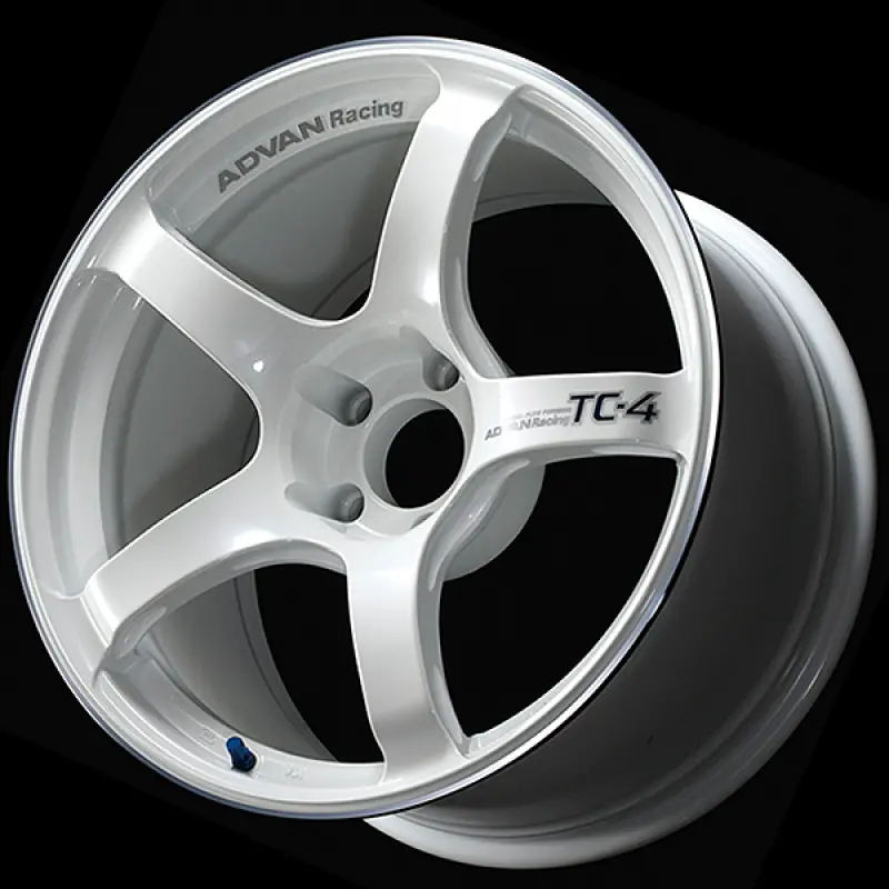 Advan Tc4 18X8.5 +45 5X100 Racing White Metallic And Ring Wheel 1