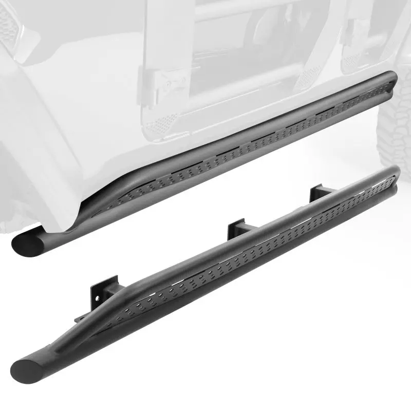 Go Rhino 07-18 Jeep Wrangler Jku 4Dr Xtreme Frame Mount Sliders - Tex. Blk 1