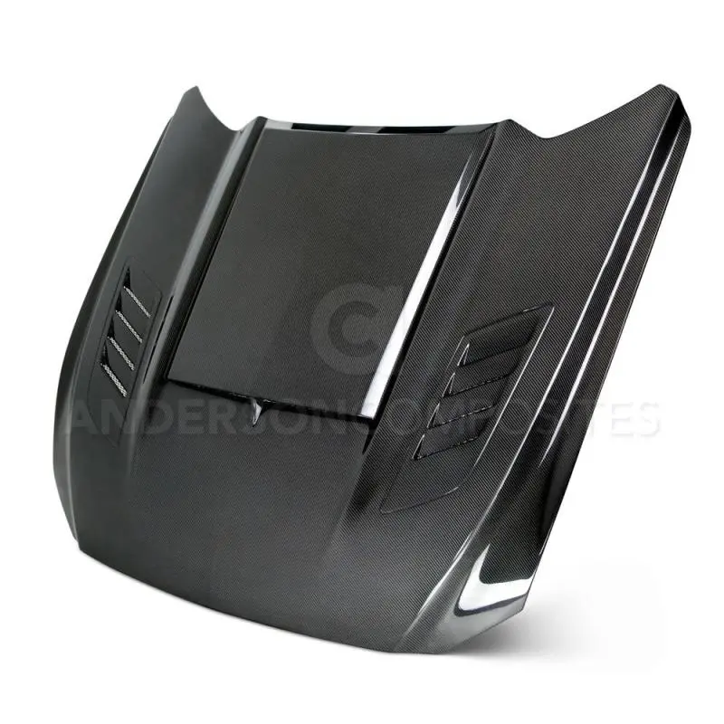 Anderson Composites 15-17 Ford Mustang (Excl. Gt350/Gt350r) Ram Air Double Sided Hood 1