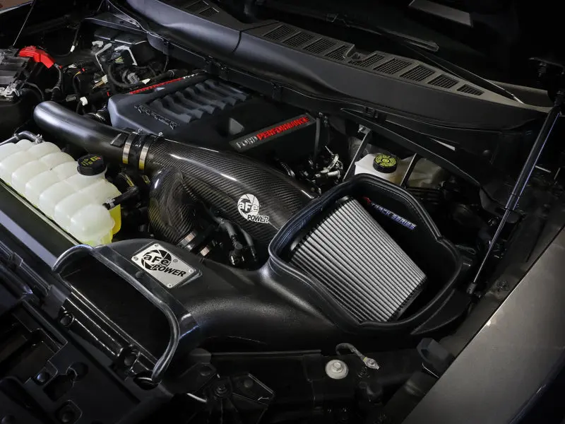 Afe 21-24 Ford F150 Raptor Track Series Carbon Fiber Cold Air Intake System W/ Pro Dry S Filter 2