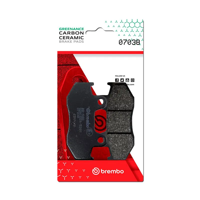 Brembo Oe Honda Ch/Honda Ses/Honda Ps/Honda Sh/Honda Lead Carbon Ceramic Brake Pad - Front 1
