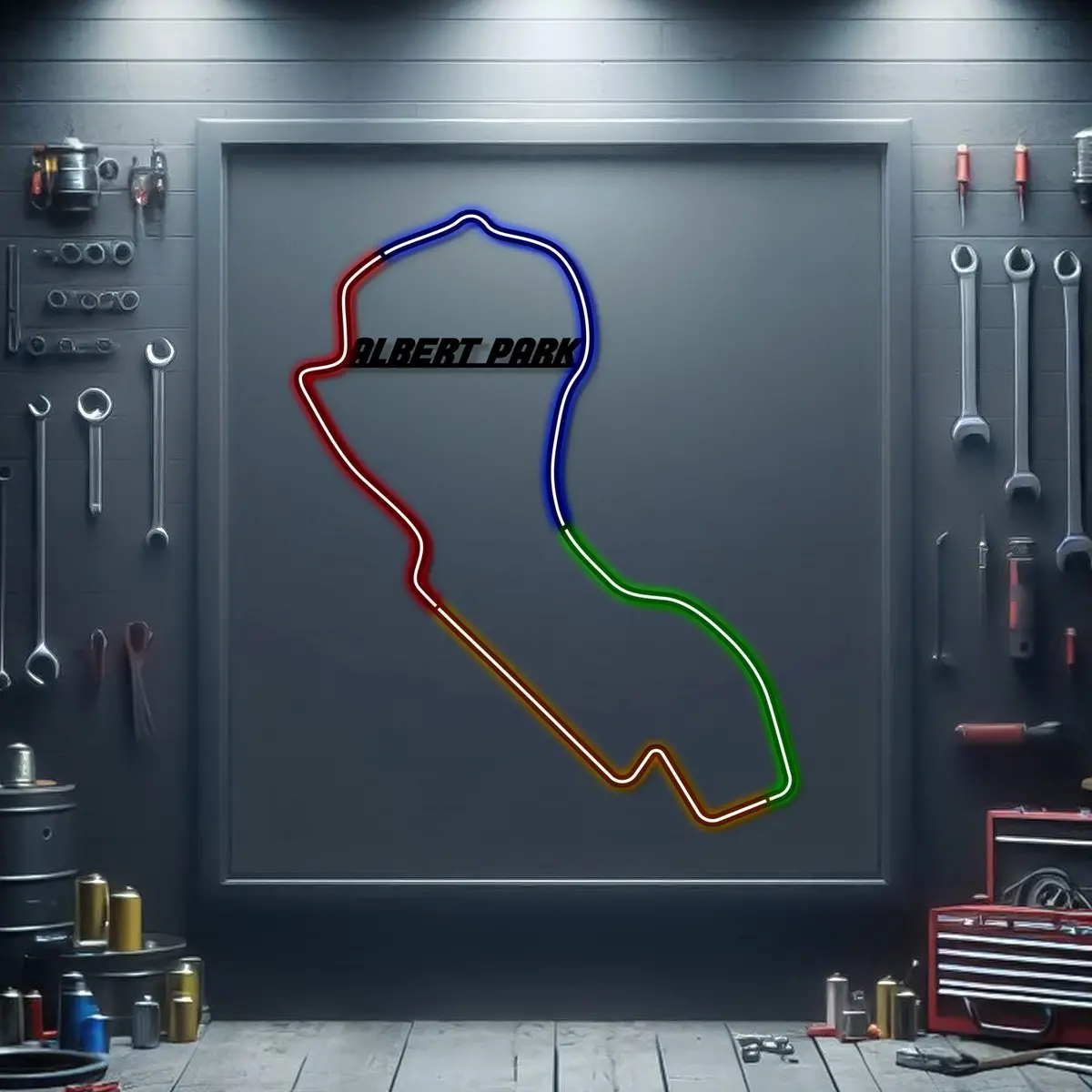 Albert Park Metal Neon Race Track - Mtn0114 1