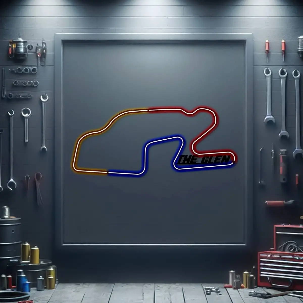 Glen Metal Neon Race Track - Mtn0130 1