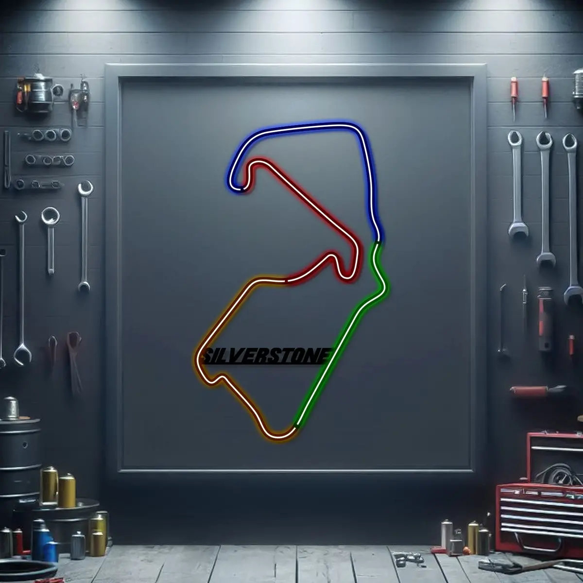 Silverstone Metal Neon Race Track - Mtn0152 1