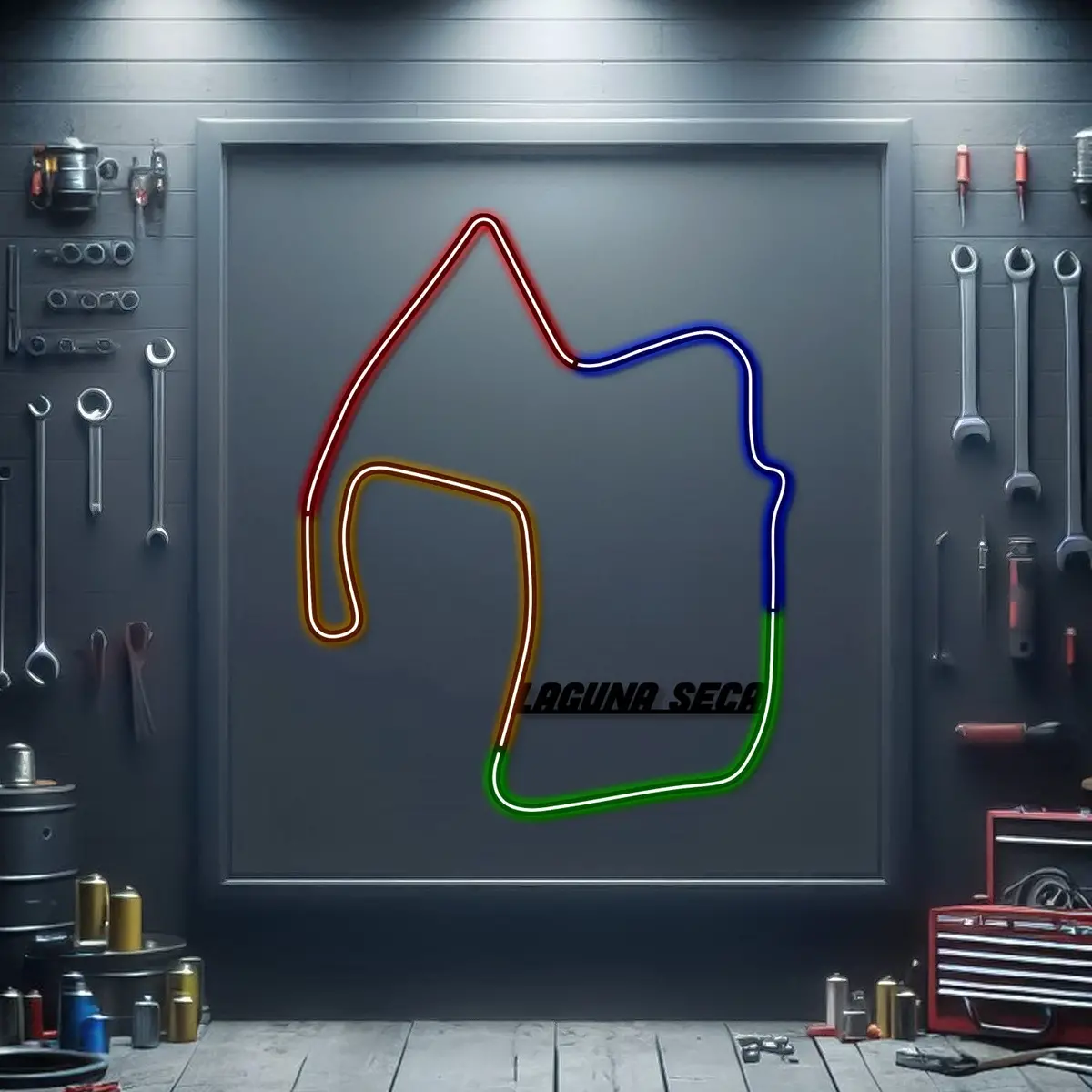 Laguna Seca Metal Neon Race Track - Mtn0134 1