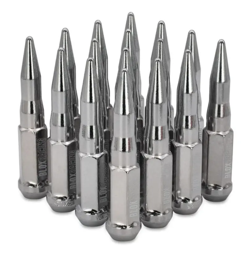 Blox Racing Spike Forged Lug Nuts - Chrome 12 X 1.50Mm - Set Of 16 1