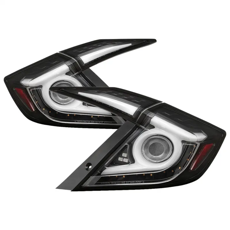Spyder 16-19 Honda Civic 4 Door Light Bar Led Tail Lights - Black - Alt-Yd-Hc164d-Lb-Bk 1