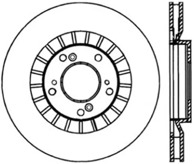Stoptech Power Slot 00-09 Honda S2000 Cryo Front Left Slotted Rotor 1