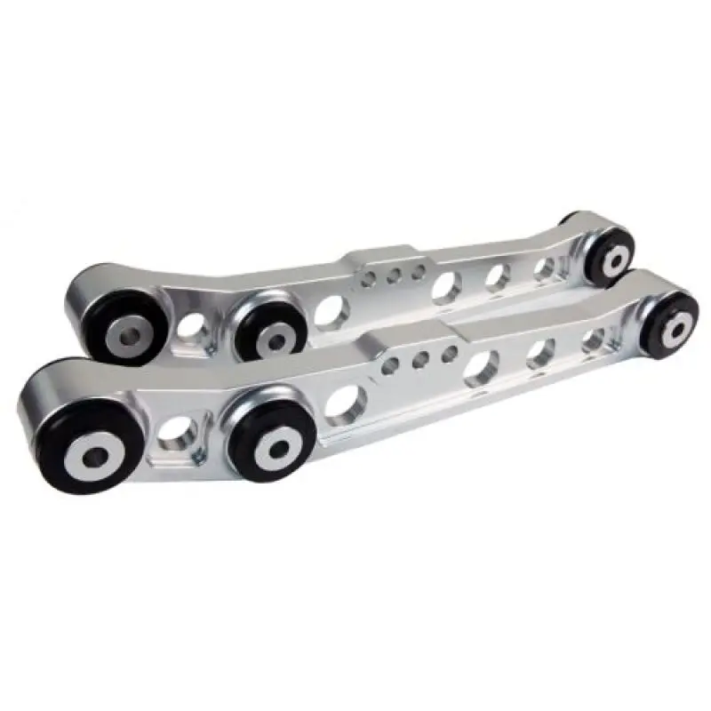 Blox Racing V2 Billet Rear Lower Control Arms Poly Bushings 96-00 Honda Civic - Raw 1