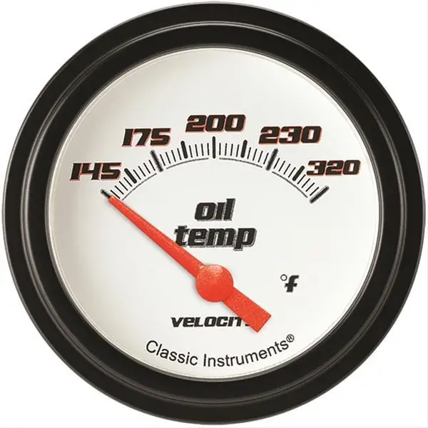 Classic Instruments Velocity Series Gauges - White Dial With Black Lighting (Vs228Wblf) 1