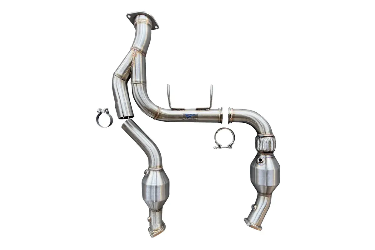 Cvf Stainless Steel Catted Downpipes For 2021-2023 Ford F-150 3.5L Ecoboost 1