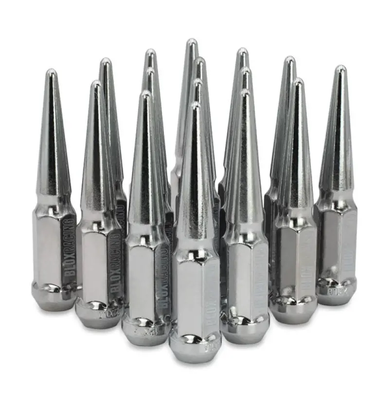 Blox Racing Spike Forged Lug Nuts - Chrome 12 X 1.25Mm - Set Of 16 1