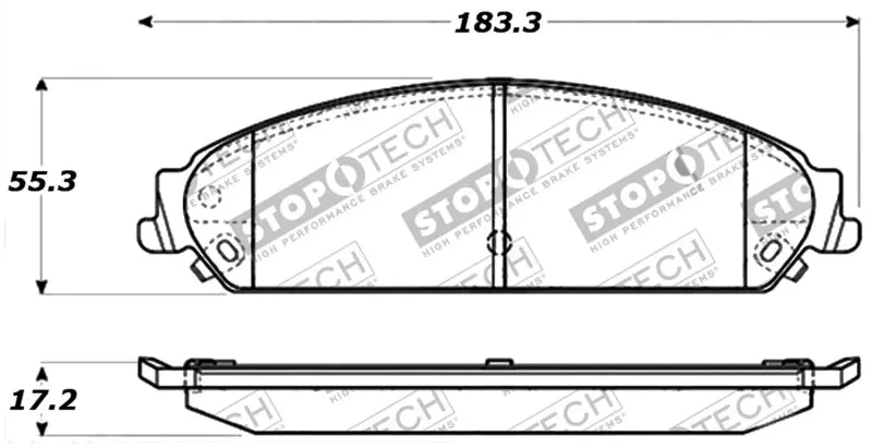 Stoptech 06-10 Dodge Charger R/T Sport Performance Front Brake Pads 1