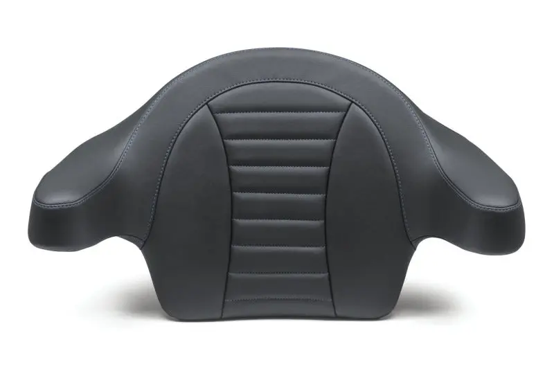 Mustang 93-13 Hd Fl Touring Extended Arm Wrap-Around Backrest Deluxe - Black W/Blue Stitching 1