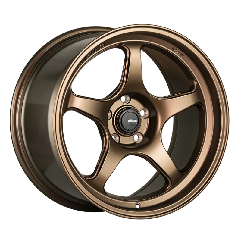 Konig Hyperspec 17X8 5X114.3 Et40 Matte Bronze Wheel (Knurled Bead) 1