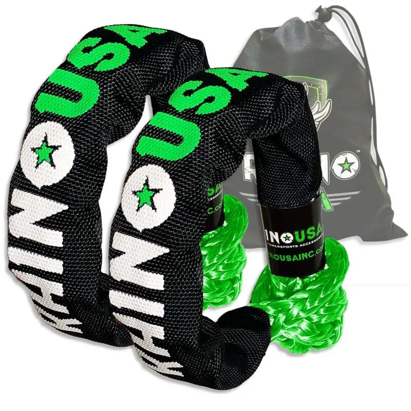 Rhino Usa Synthetic Soft Shackle (2Pk 3/8Inx22in) (Green) 1