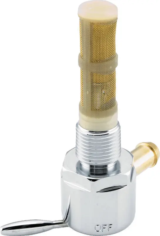 Bikers Choice 57-75 Big Twin / Xl Chrome Round Petcock 3/8In-18 Npt Right Outlet Straight 1