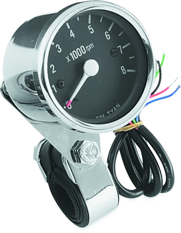 Bikers Choice Big Twin & Xl Electronic Mini Tachometer 8000 Rpm Black Face 2 1/2 Inch 1