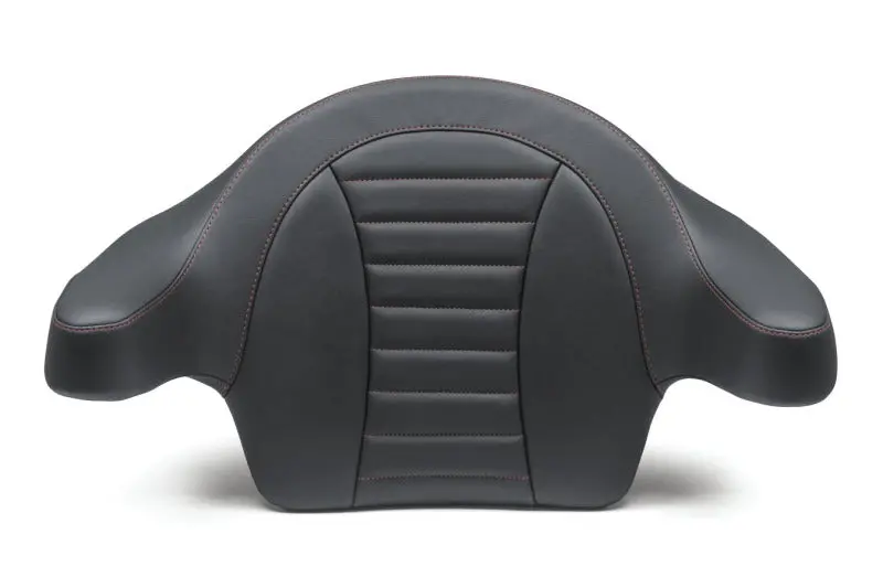 Mustang 14-21 Hd Fl Touring Extended Arm Wrap-Around Backrest Deluxe - Black W/Red Stitching 1