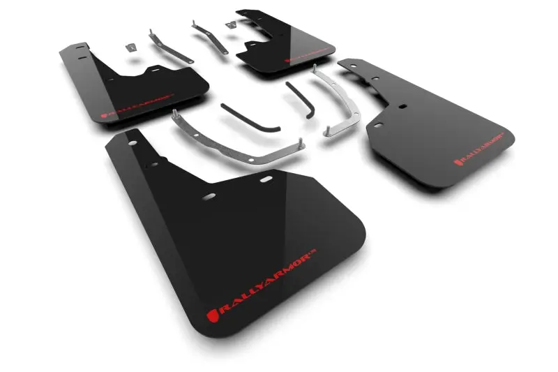 Rally Armor 2025 Hyundai Tucson Ice Xrt Black Ur Mud Flap - Red Logo 1