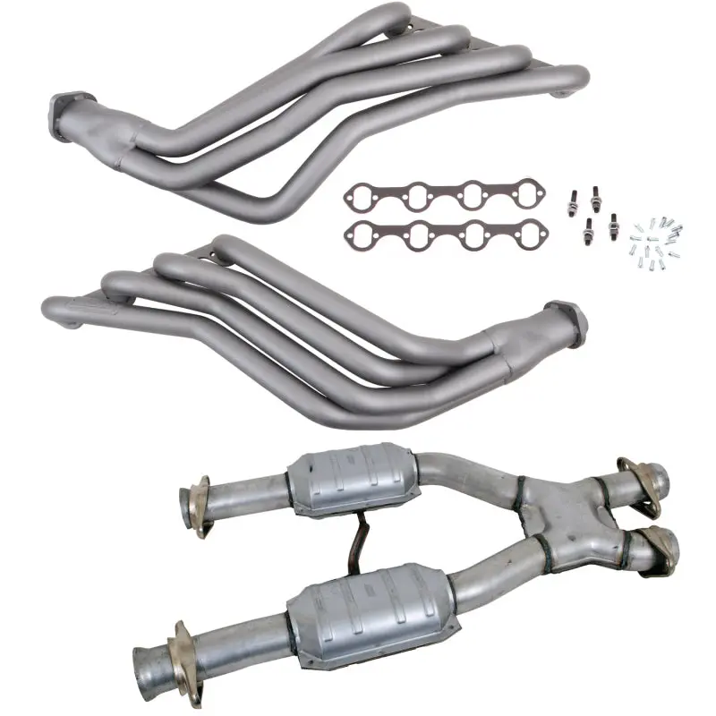 Bbk 79-93 Ford Mustang 5.0L 1-3/4 Long Tube Headers W/High Flow Catted X-Pipe (Ti Ceramic) 1