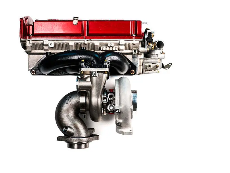 Forced Performance Mitsubishi Evo 9 Black Turbocharger Journal Bearing Mhi Turbine Hsg W/18Psi Wg 1
