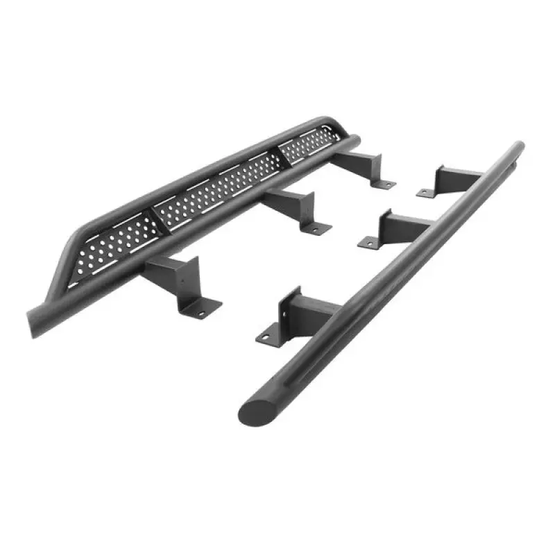 Go Rhino 2024 Toyota Tacoma Dc 4Dr Xtreme Frame Mount Sliders - Tex. Blk 1