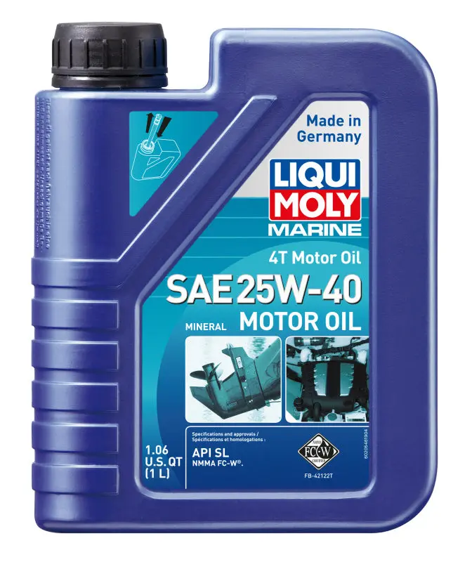 Liqui Moly 1L Marine 4T Motor Oil 25W40 1