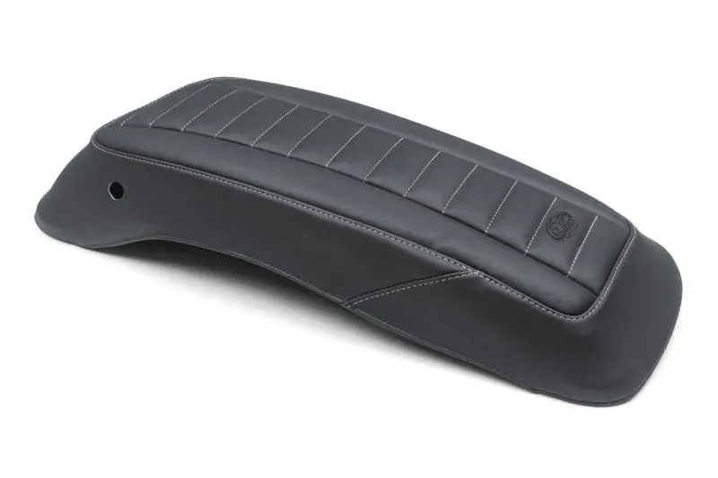 Mustang 14-23 Hd Fl Touring Saddlebag Lid Covers (Pair) Deluxe - Black W/ Grey Stitching 1