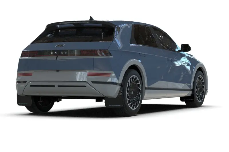 Rally Armor 2025 Hyundai Ioniq 5 Pe Black Ur Mud Flap W/Silver Logo 2