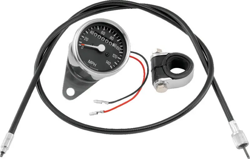 Bikers Choice L73-94 Xl 73-94 Fx Fxr 2:1 Custom Mini Speedo Kit Black Face 140 Mph 2 1/2 Inch 1