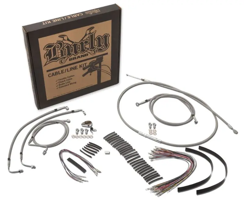 Burly Brand Control Kit 13In Bagger Bar - Stainless Steel 1