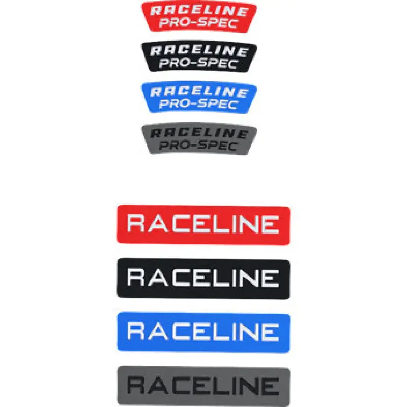 Raceline 13 Decal Pack Includes: 2 Lip Decals; 1 Cap Decal - Blue, Red, Black, Gunmetal 1