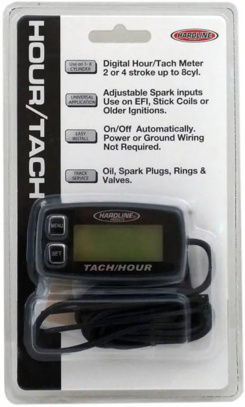 Hardline Hour Tachometer Meter Up To 8 Cylinders 1