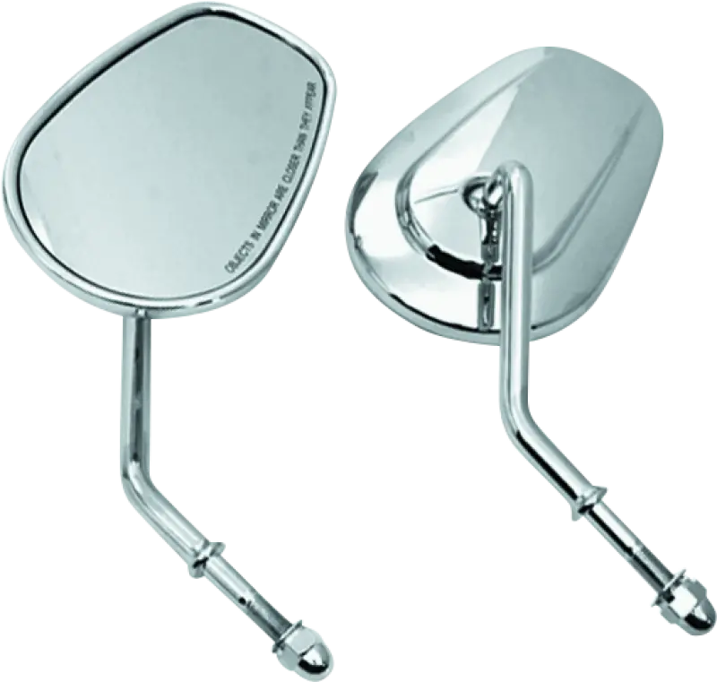 Bikers Choice Chrome Tapered Short Stem Mirrors Pr 1